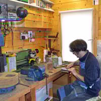 John Grayson - Maker in workshop