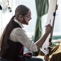 Jake Spicer, painter and co-director of Drawing Circus