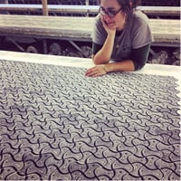 Sarah Burns in the factory