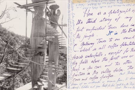 Unsent letter by Edward James detailing developments at Las Pozas, c.1960s. Courtesy of the Edward James Archives at West Dean College of Arts and Conservation.