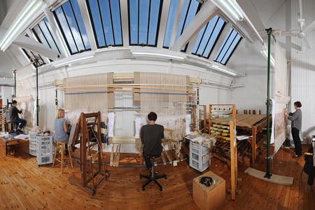 Tracey Emin's 'Vanishing Lake' weaved at West Dean Tapestry Studio