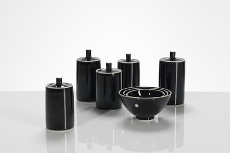  Pottery & Ceramics – Chris Keenan tenmoku caddies and bowls (credit Michael Harvey)