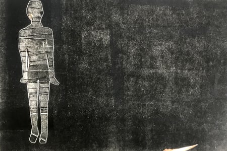 Emma Rimer (Graduate Diploma) Unidentifiable Object 2018, monoprint.  