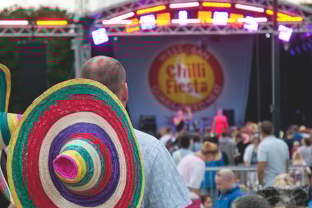 Chilli Fiesta music stage at West Dean Gardens