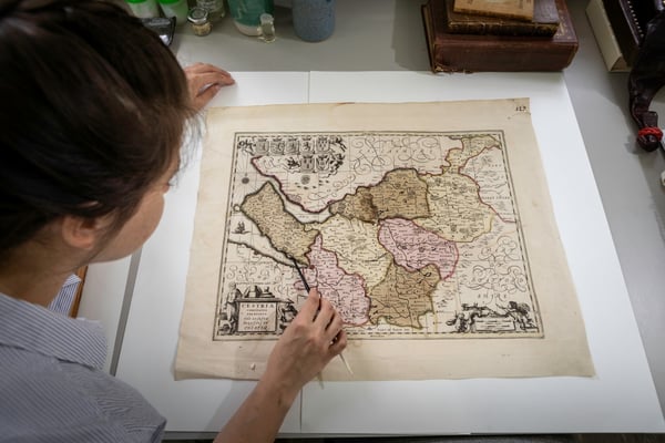 Conservation of books and library materials at West Dean College Credit Chris Ison