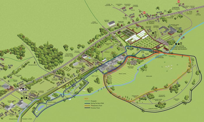 West Dean Garden Map with Walks