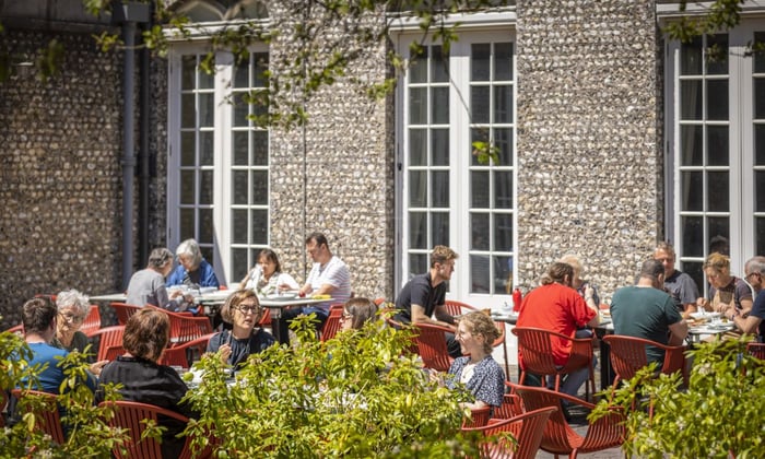 Student life in the courtyard. Photo by Chris Ison 