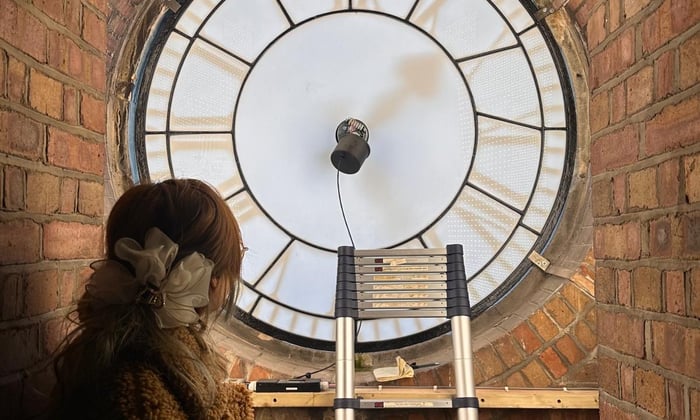 Student studying horology on work placement 