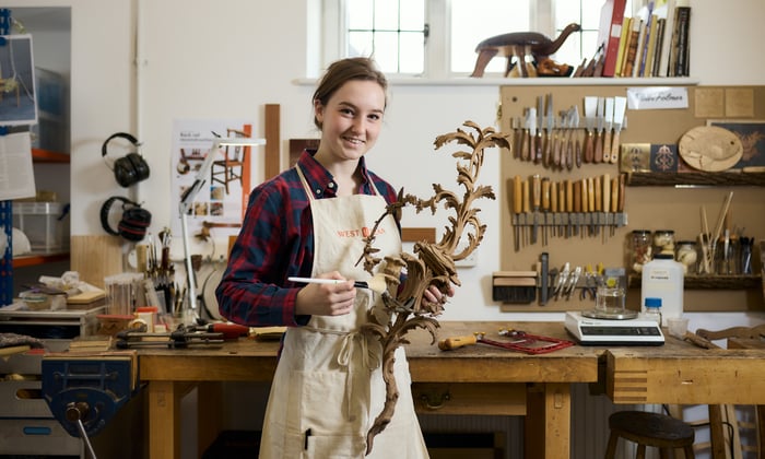 Furniture student at West Dean