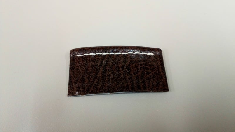 Figure 6: Saddle stitch endband model sewn with thread (spine view)