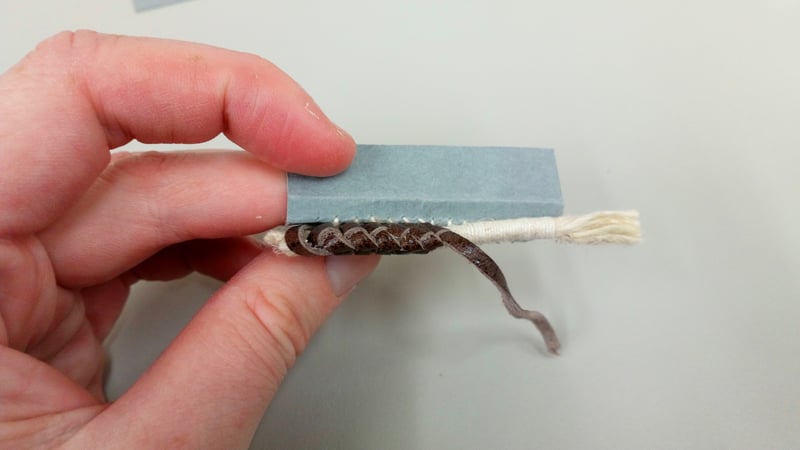 Figure 14: Endband model braided with one end (top view)