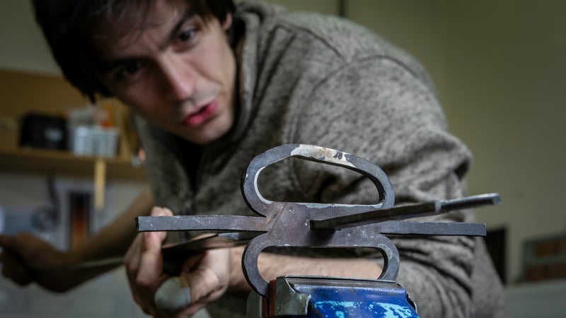 Student on the Foundation diploma in metalwork at West Dean College of Arts and Conservation