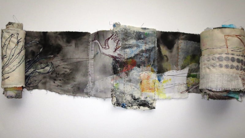 Unfolding landscapes - cloth paper and stitch with Cas Holmes