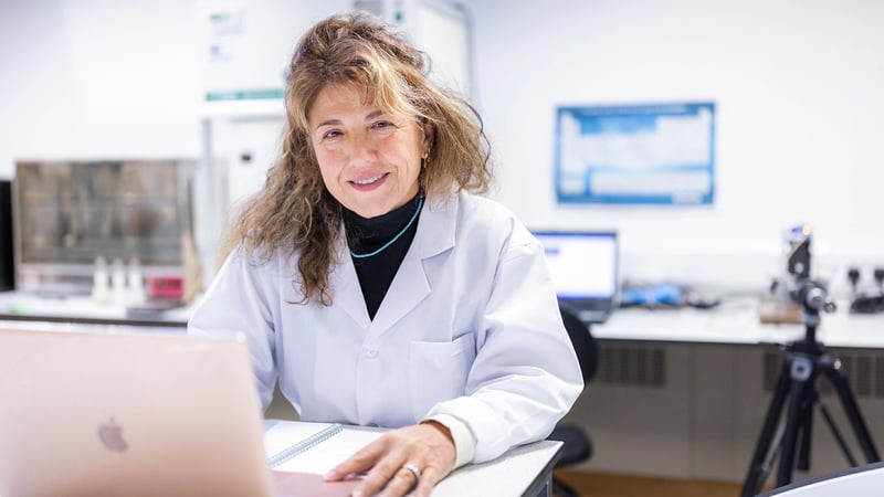 Anna Guy in the Science Lab at West Dean College