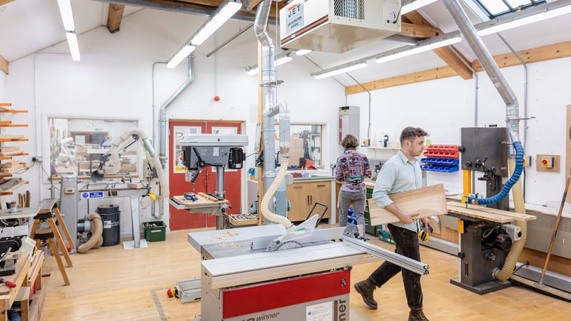 Specialist furniture making workshop at West Dean College