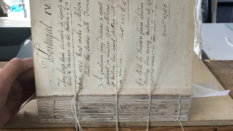 Resewing an 18th century volume