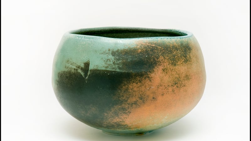 Jack Doherty orange green round bowl