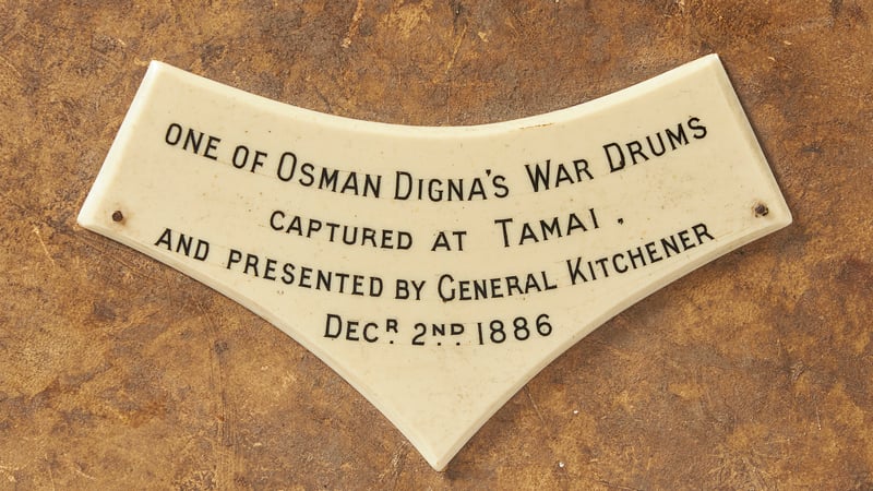 4. Osman Digna's War Drum. c.1880s. Plaque.