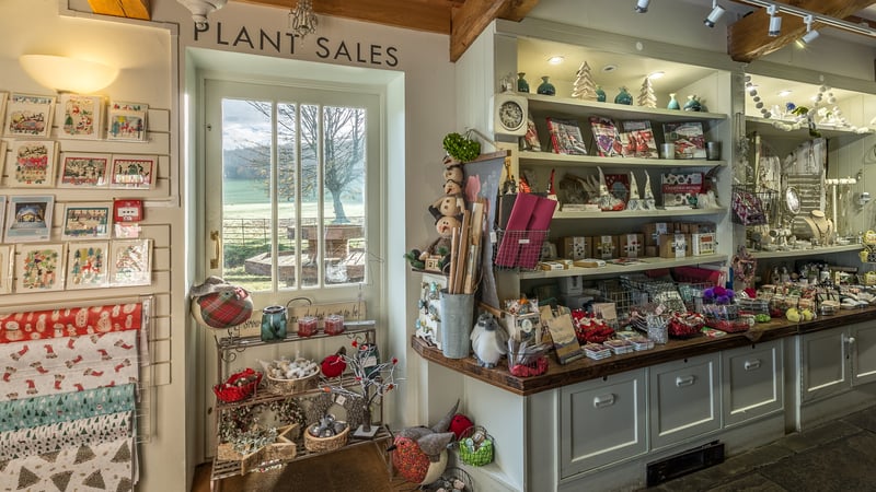 Christmas gifts in the West Dean Gardens shop Credit Steve Tattersall