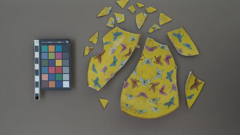 Figure 2. Sorting the shards separated my object from one being treated by my classmate 