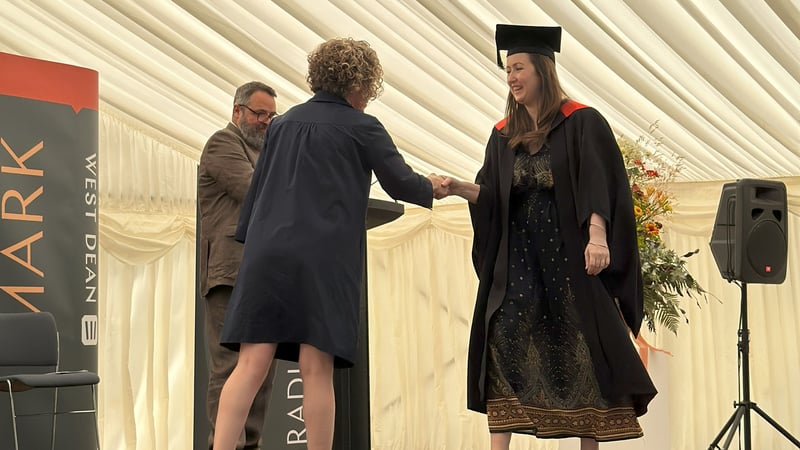 Chief Executive and Principal, Professor Anna Gough-Yates presenting the awards