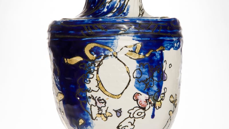 Amy Hughes course photo 2015 Sketch Vase Nouveau Bleu Series