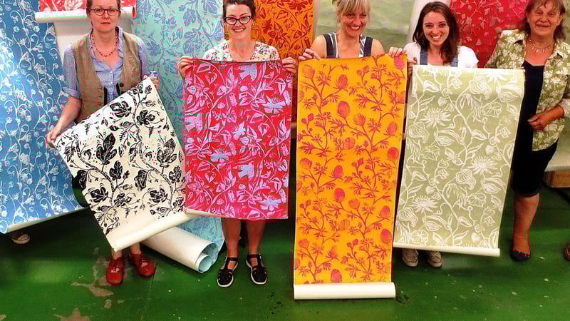 Artist and printer Hugh Dunford-Wood also teaches printing on fabric, paper and wallpaper