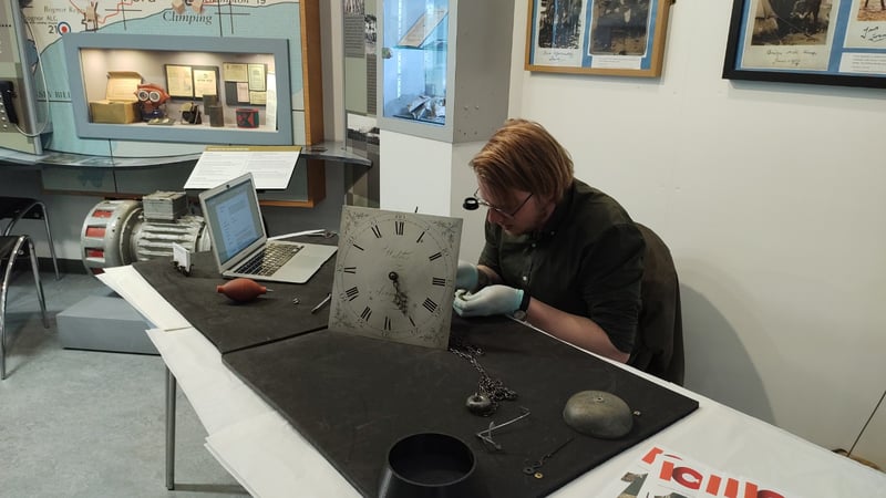 Dale working on site at Arundel Museum as part of Heritage Open Days in 2022