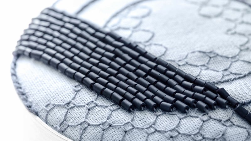 Stitch brooch, by Beatrice Mayfield.