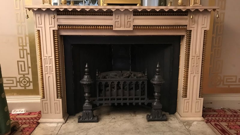 Gilded gallery fireplace