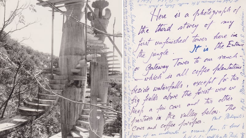 Unsent letter by Edward James detailing developments at Las Pozas, c.1960s. Courtesy of the Edward James Archives at West Dean College of Arts and Conservation.