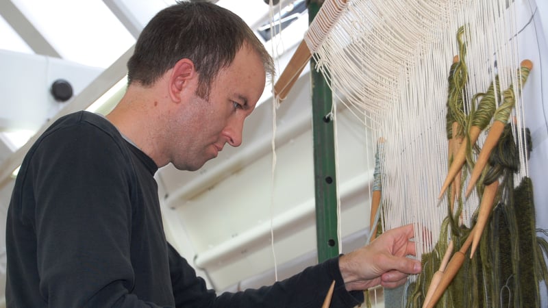 Philip Sanderson, Master Weaver, handweaving Nowhere
