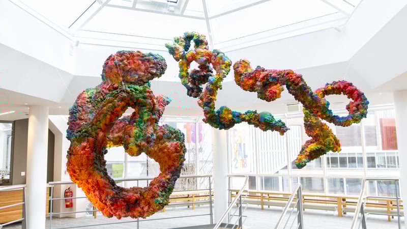 MFA student Lester Korzilius’ Ascension installation at Chichester Festival Theatre.