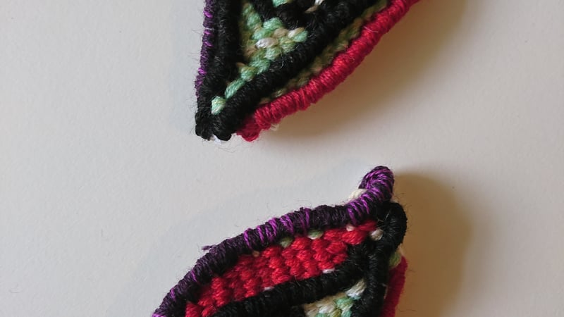 Tapestry 1 (top) 10x5.5cm; Tapestry 2 (bottom) 12x6cm £180