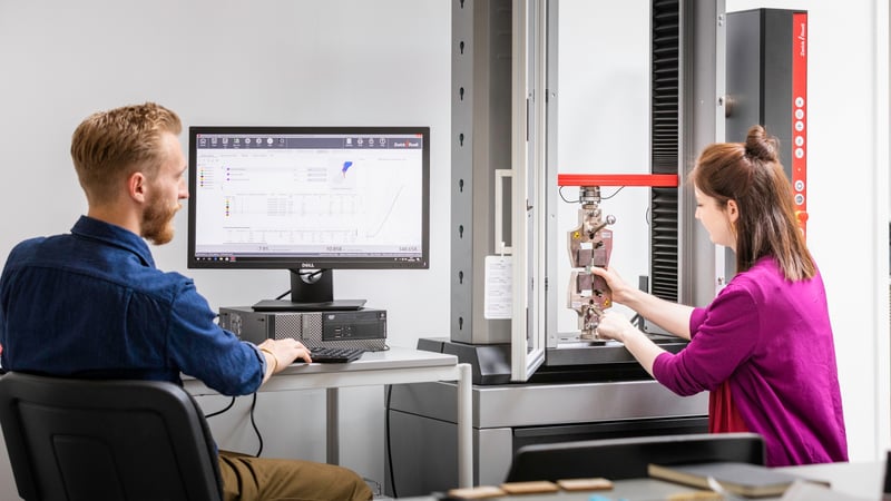 Conservation students working with the new Tensometer