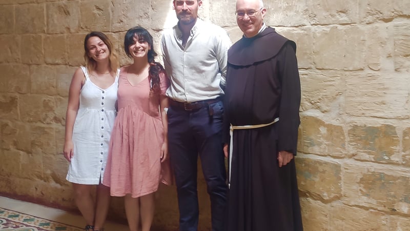 From left to right: Chanelle Briffa, Maria Borg, David Plummer and Friar Noel Muscat.