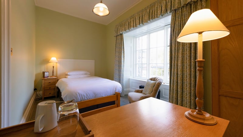 Single bedroom for B&B at West Dean College of Arts and Conservation