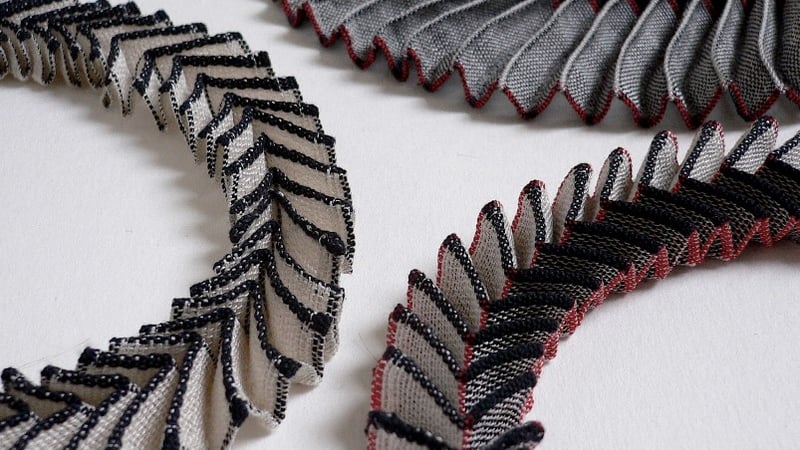 Chevron neckpiece by Anne Richards