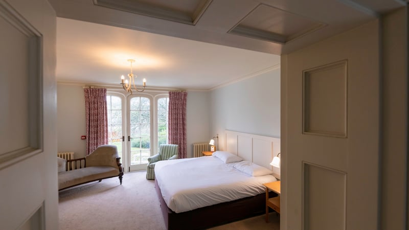 Vicarage bedroom at West Dean College of Arts and Conservation