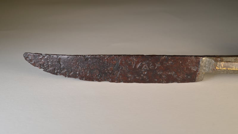 The blade after tannic acid treatment