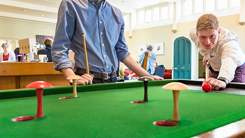 Students in West Dean Stewards Bar