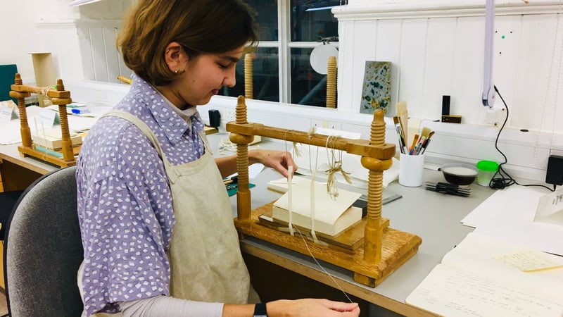 Hollie Drinkwater in the books workshop