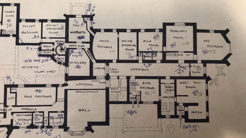 Original plans uncovered by conservation students at West Dean College