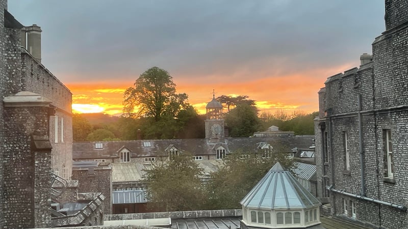 The view from Liz's bedroom in West Dean College