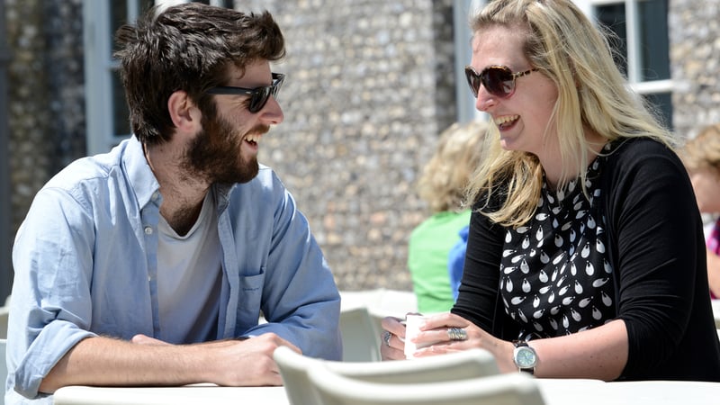 Outside eating area at West Dean College