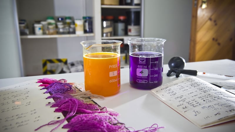 The dye laboratory at West Dean Tapestry Studio