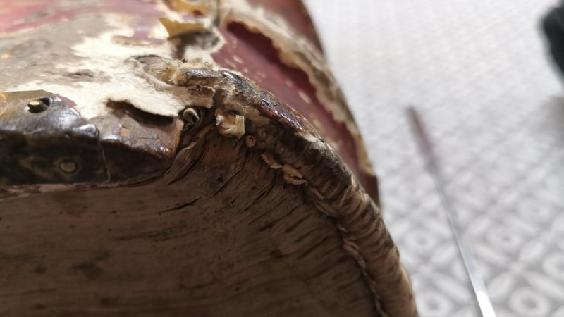 Figure 7: covering material over the end band