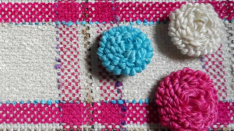 Colour matched buttons by Clare Hedges