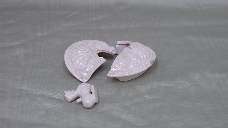 Saltglaze coffee pot - before, 2