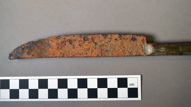 Classic iron corrosion on the blade